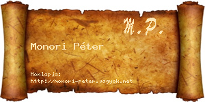 Monori Péter névjegykártya