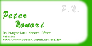 peter monori business card